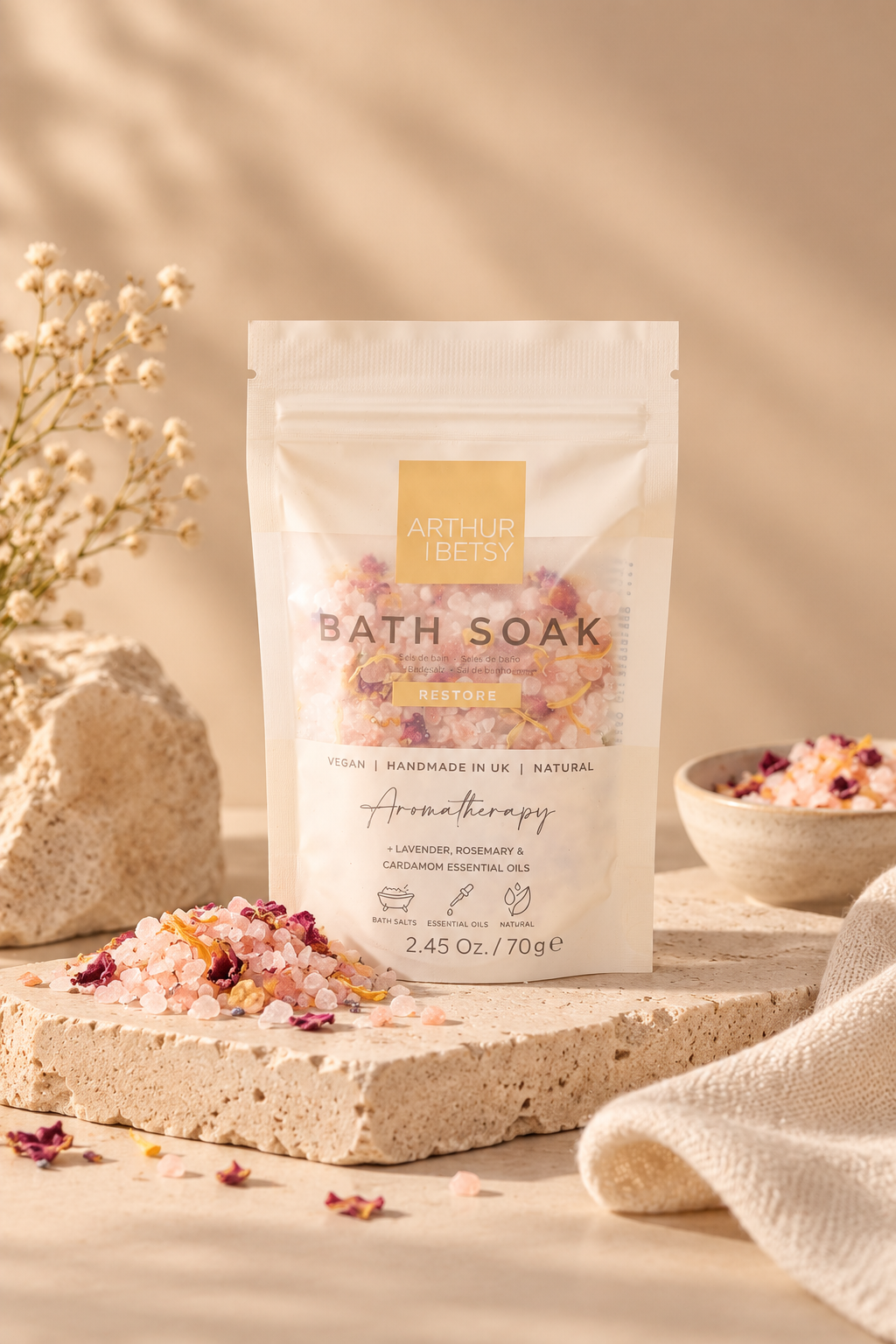 Arthur Betsy Restore Aromatherapy Bath Salts, 70g