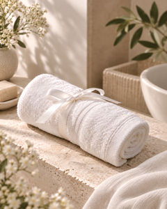 White 100% Cotton Face Cloth, 33 × 33cm
